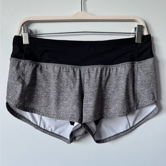 Lululemon Speed Up Short Heather Lux Multi Black / Black Size 6 - Picture 3 of 16
